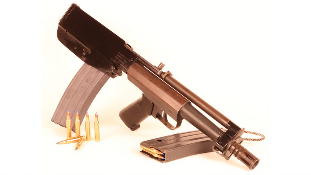 The lower receiver is not conceptually dissimilar to that of the M16. The hammer and disconnector are standard AR fare.
