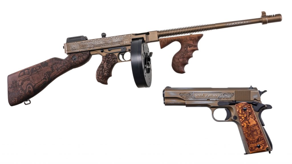 The Bootlegger Thompson and 1911 showcase the Roaring '20's.