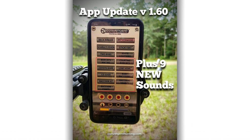 Convergent Predator Pro Game Call app screenshot