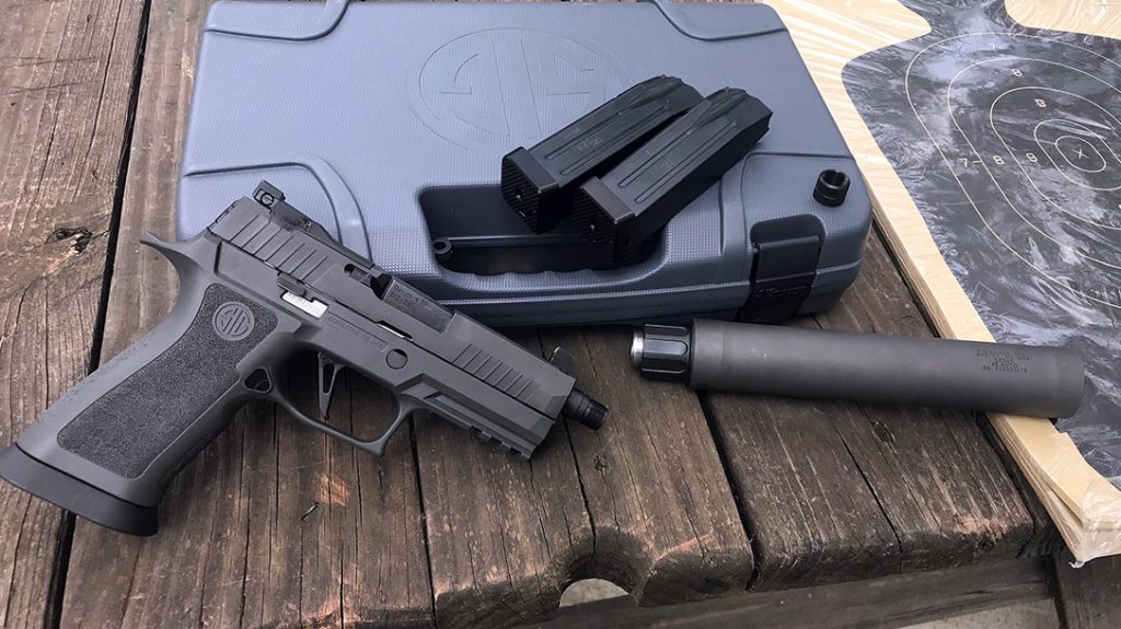 It does not take a drastic imagination leap to visualize what roles a suppressed P320 XCARRY LEGION would fill.  Anything from sentry removal, canine or other, and CQB operations indoors come to mind.  