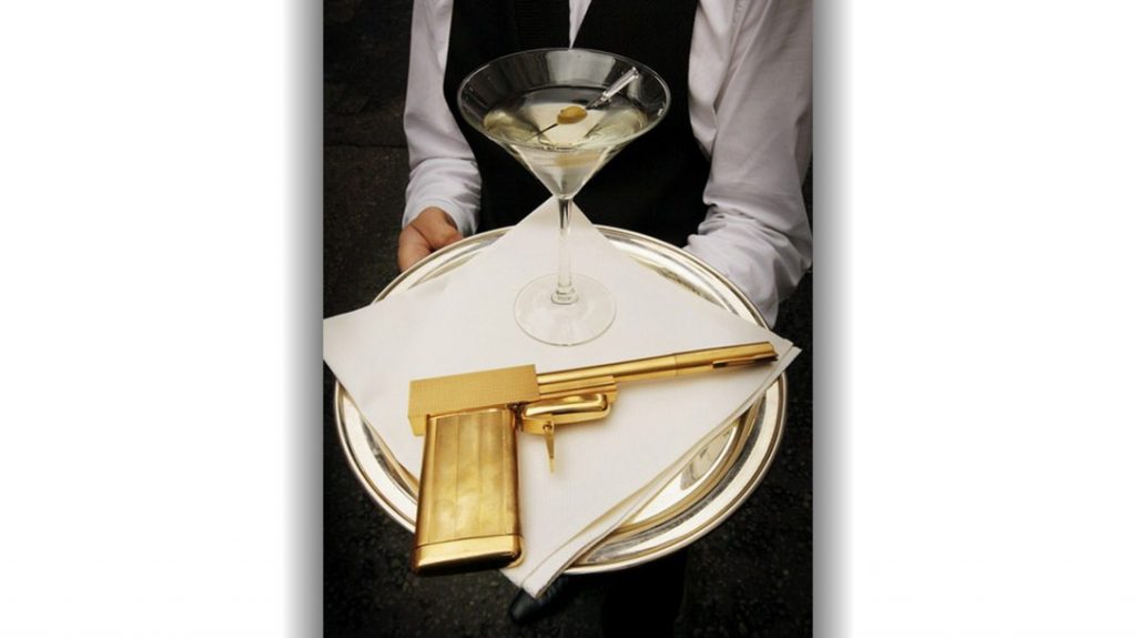 Whether it’s made right or not, there is still something cool about having your martini served with a golden gun.