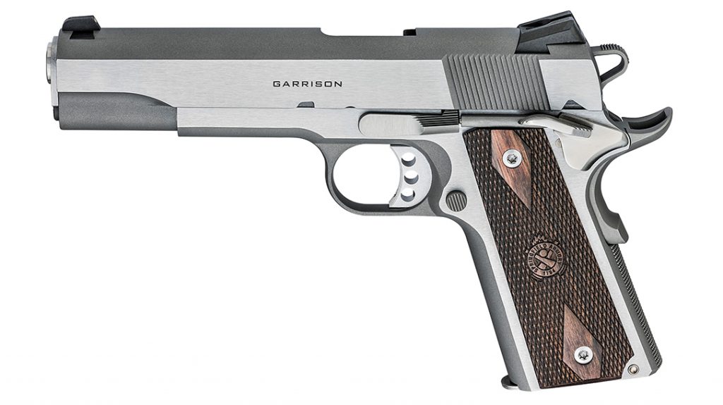 The Garrison comes in both stainless and blued. 