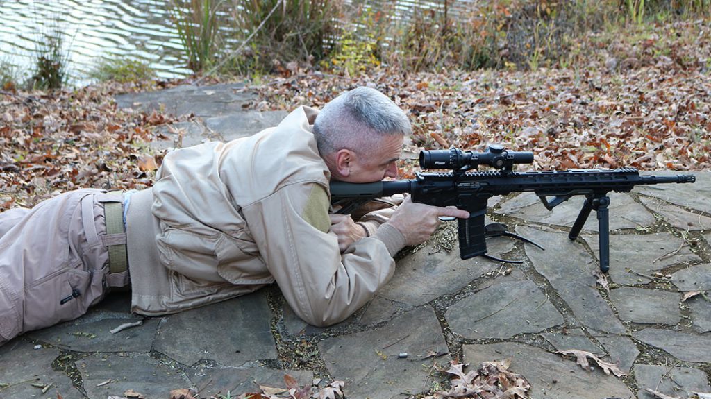 The author shoots the 3rd Gen Tactical and Riflespeed AR he built.