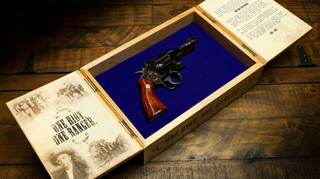 A presentation box comes with the S&W Texas Ranger Model 20 revolver. 