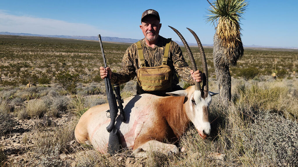 The author with his game during a hunting trip.