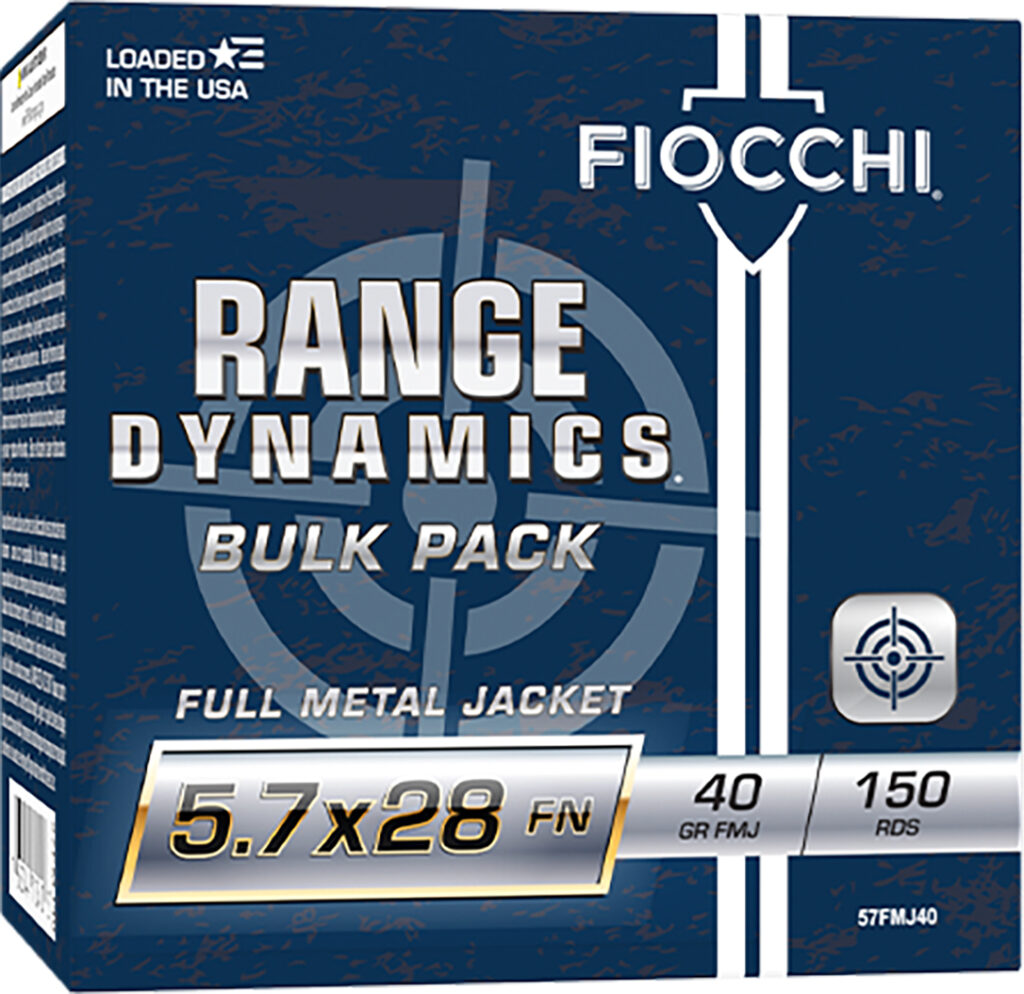 Fiocchi 40-grain FMJ 5.7x28mm. 