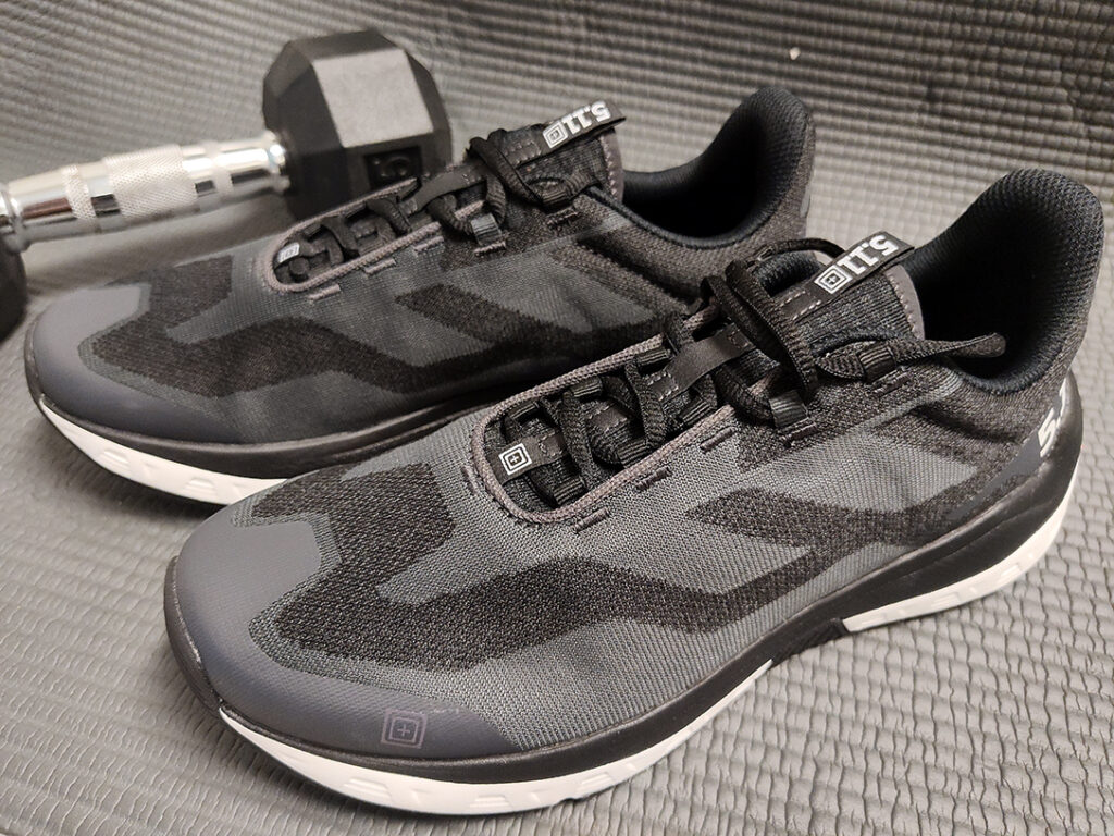 Training with the 5.11 Tactical PT-R Inure sneaker. 