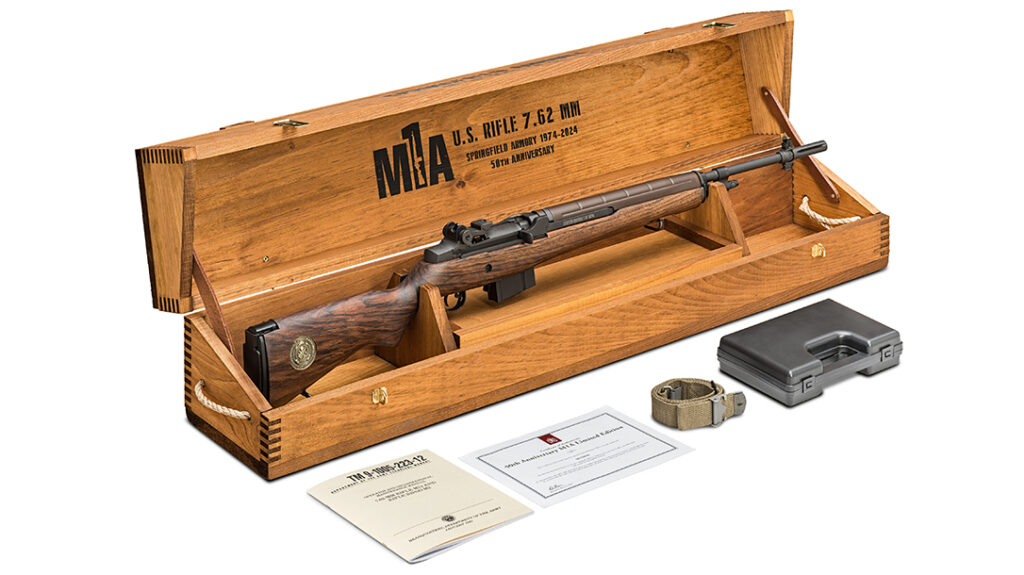 With gun case, certificate of authenticity and more, the Springfield M1A 50th Anniversary rifle is a collector. 