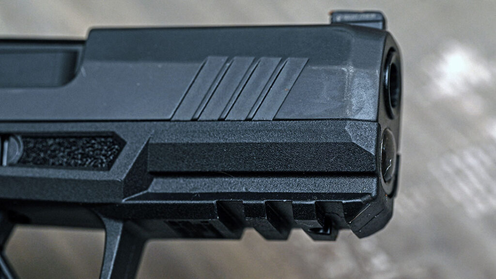 On the front of the new frame, you will find a MIL-STD-1913 Picatinny Rail.