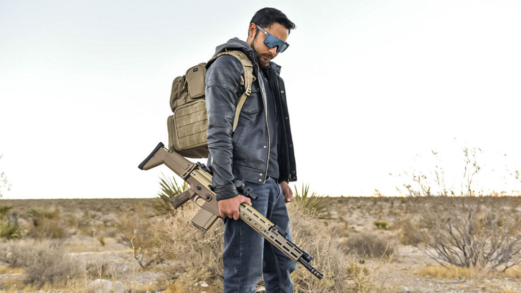 Backpack style is easy to carry long distances.