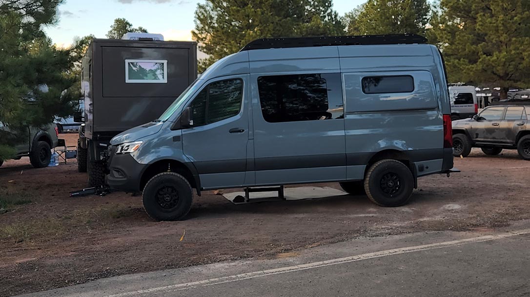 A large van such as one from Sportsmobile makes Overlanding a breeze.