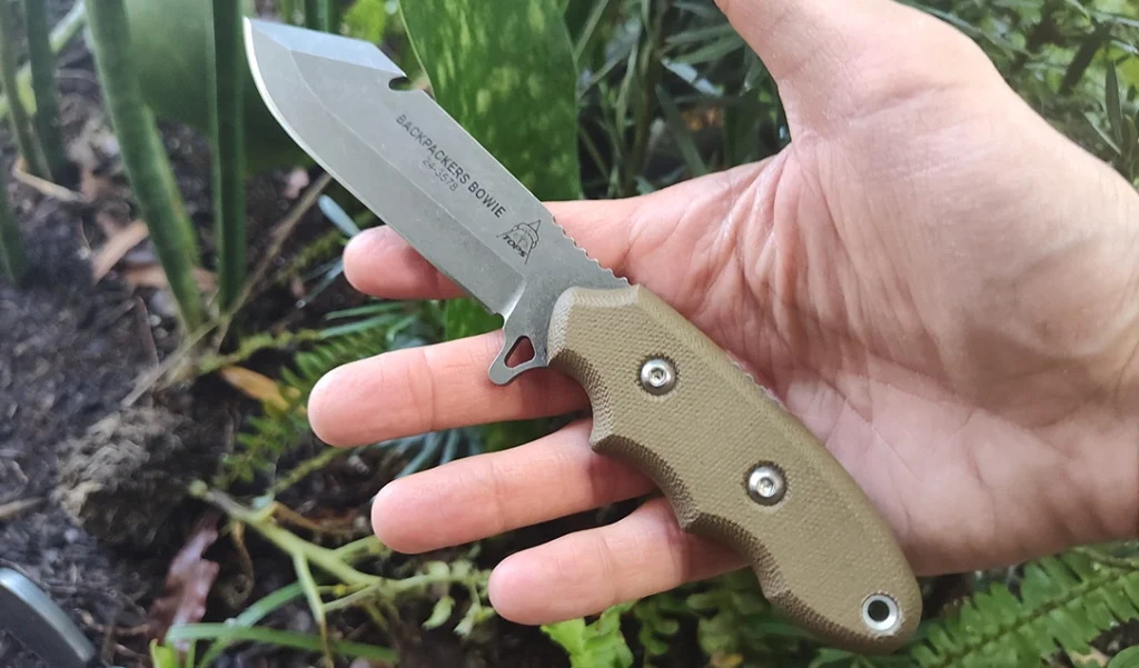 This stout Bowie offers a four-and-a-half-inch cutting edge.