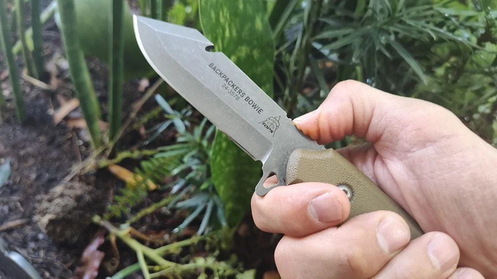 Though compact in size, once gripped, this knife becomes locked within your grasp.