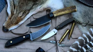 Custom skinning knives.