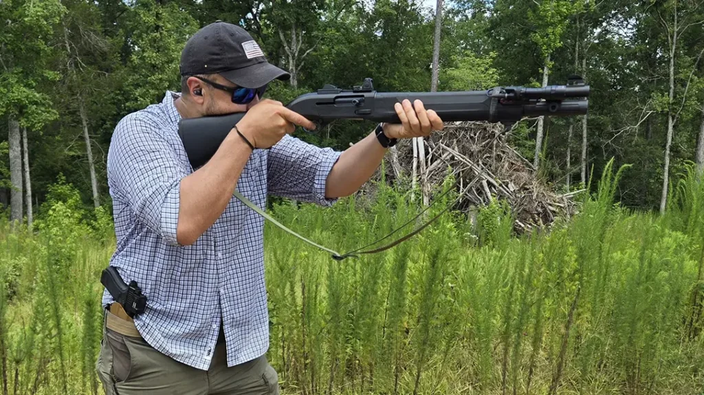 A good stance helps absorb 12-gauge recoil.