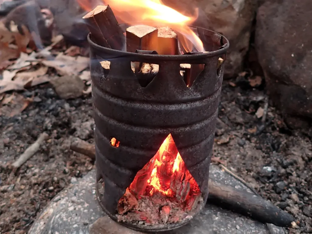 A coffee can hobo stove is great for survival situations.