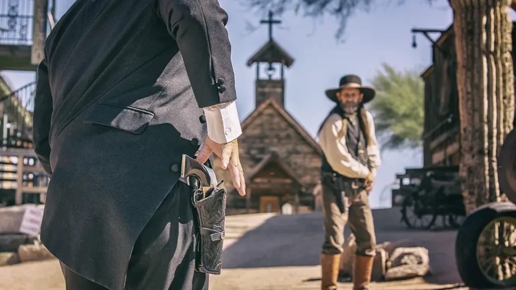Gunfighting is serous business.