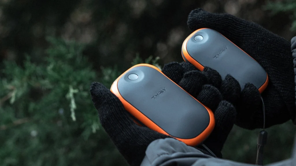 Cool Weather Gear: The dual-purpose USB-C rechargeable Hand Warmer and Power Bank by THAWâ„¢ is designed to keep you warm and charge your USB-powered devices.
