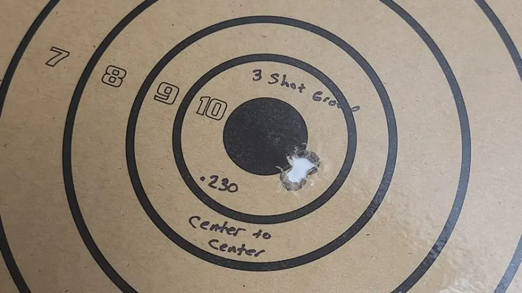 .230" Group from the factory.