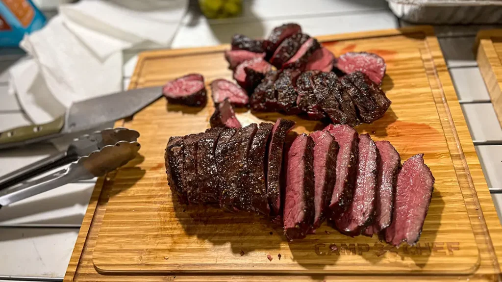 Cooked venison