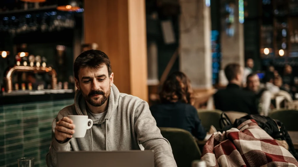 Navigating public Wi-Fi during the busy holiday season? Stay safe to avoid increased scammers trying to hack your info!