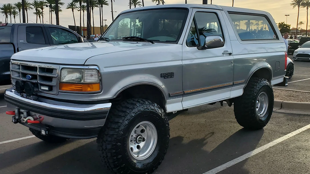 An "OJ" era 90s ford Bronco is bringing serious dollar values these days at auction.