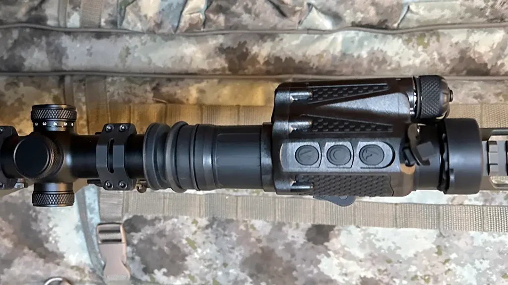 Mounted ahead of a day scope, the Jockey 640 becomes a force multiplier in the field.