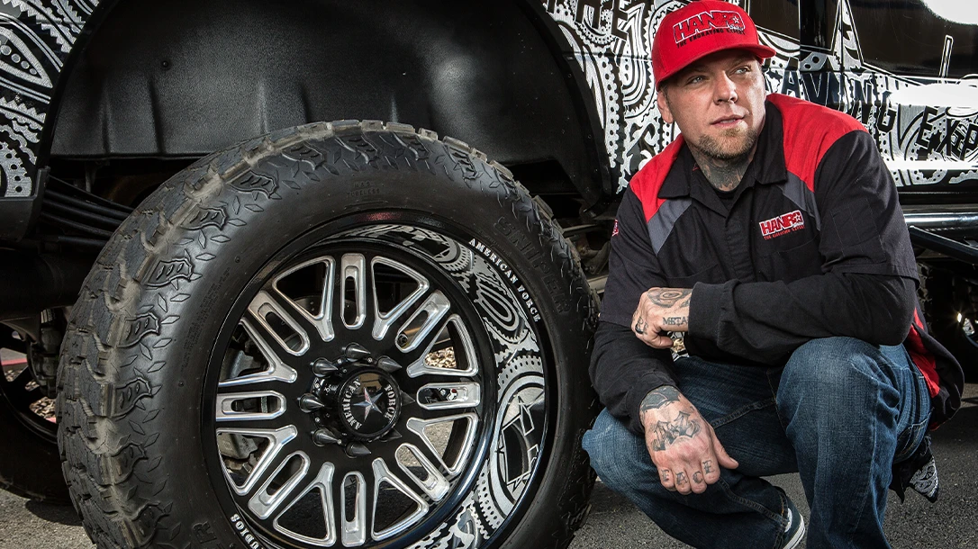 Hank Robinson with a wheel.