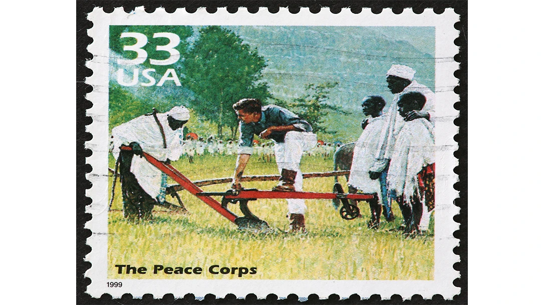 The peace Corps official US stamp.