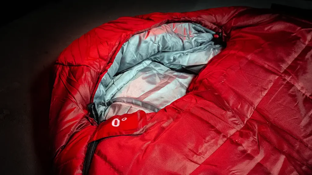 The Vibe sleeping bag saved the author's life.
