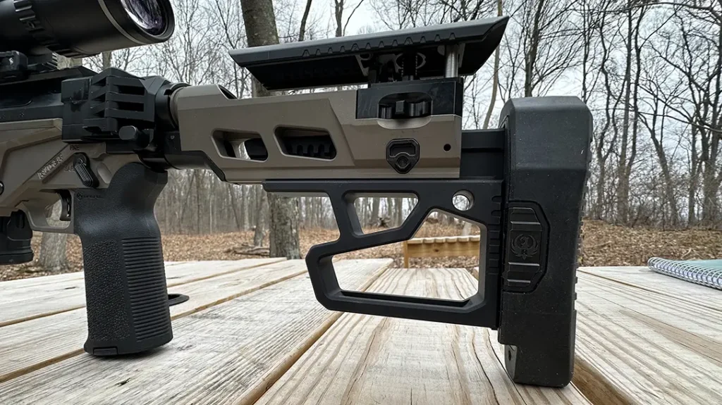 The Ruger Precision Rifle features an adjustable buttstock.