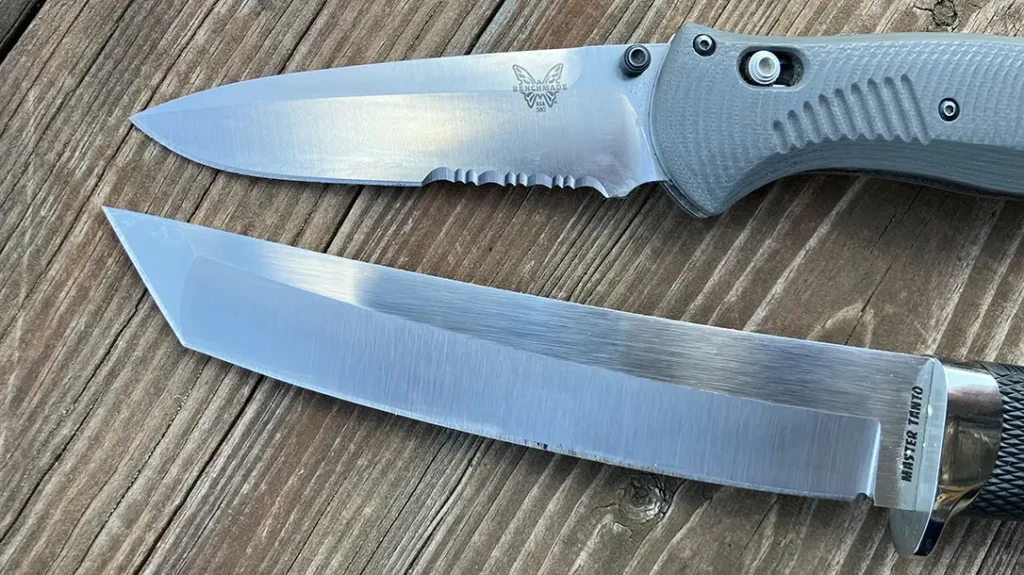 Comparing blade styles to the tanto.