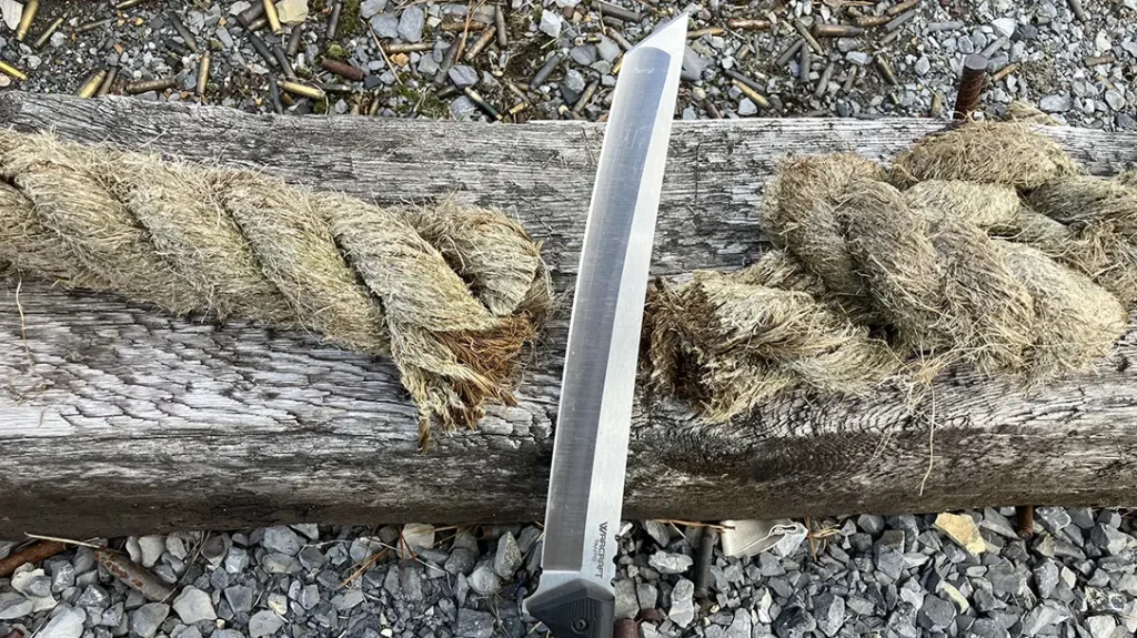 A tanto used for cutting.