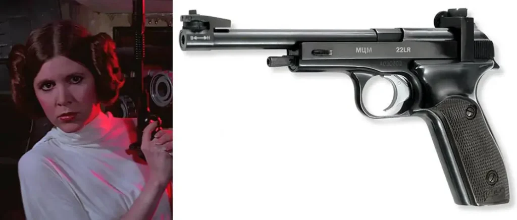 Princess Leia carried a pistol based on the Vostok Margolin.