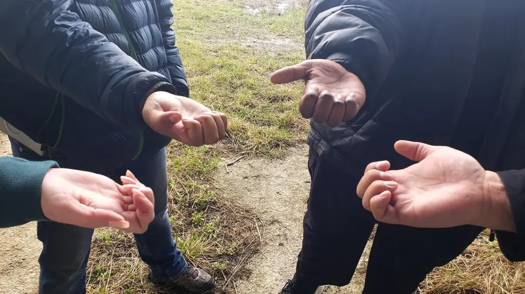 How to Throw a Punch: Curl your first set of knuckles.