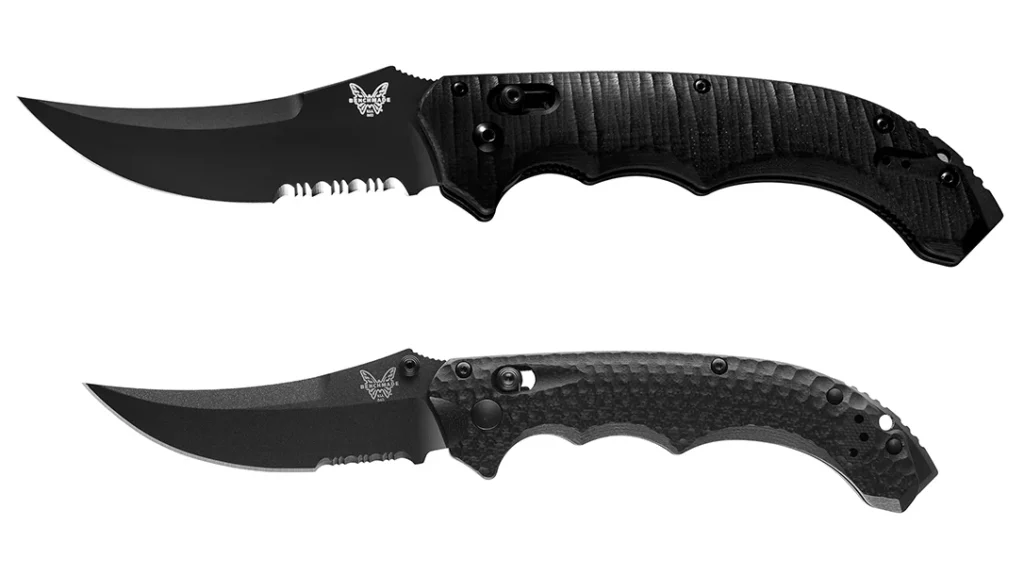 The Mini Bedlam is based on previous full-size Benchmade Bedlam models.