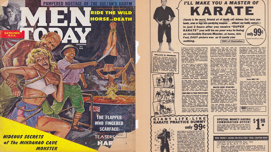 Karate and women. A staple of vintage men's magazines.