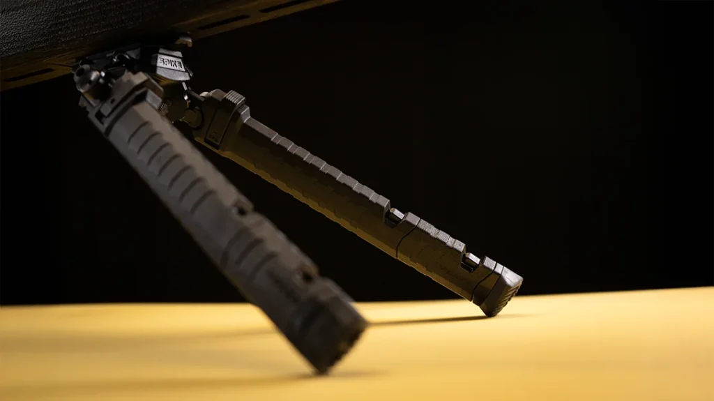 Up front, the author mounted the FAB Defense SPIKE bipod to the stock’s M-LOK forend.