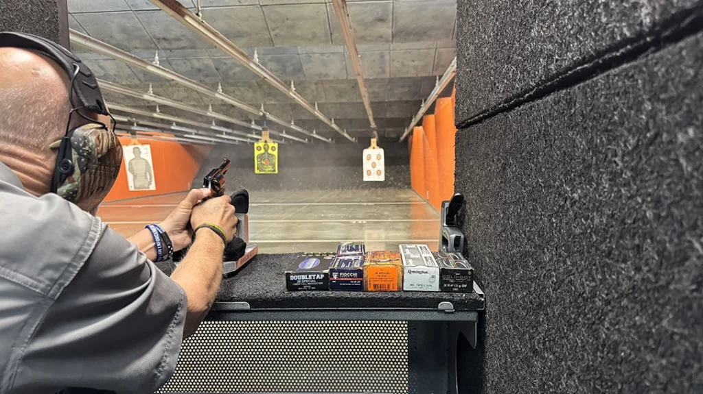 The author doing the indoor accuracy testing.