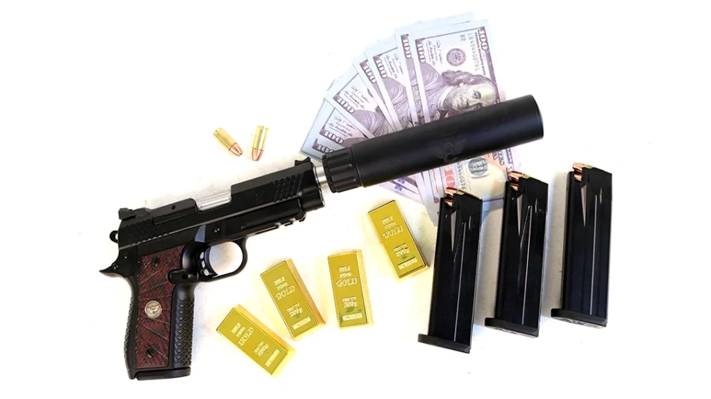 If you were a svelte, well-financed spy who traveled the world on missions of intrigue and adventure, this rarefied rig would be your go-to iron.