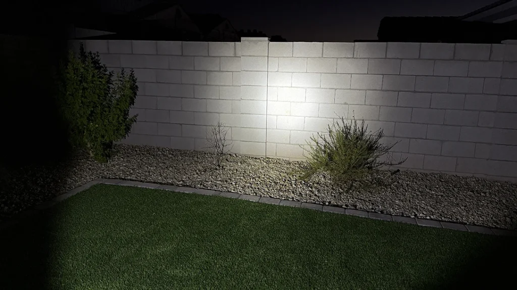 The brightness levels are: Turbo - 1700 lumens, High - 800 lumens, Medium - 350 lumens, Low - 50 lumens, Eco - 5 lumens, and Strobe - 1700 lumens.