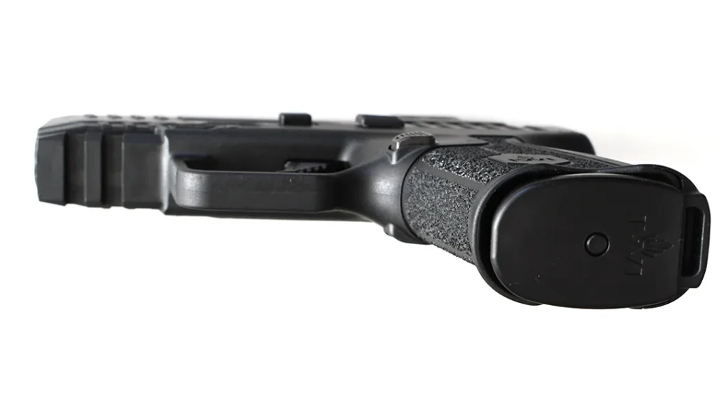 The frame is surprisingly roomy for a large adult hand, given its sub-compact size.