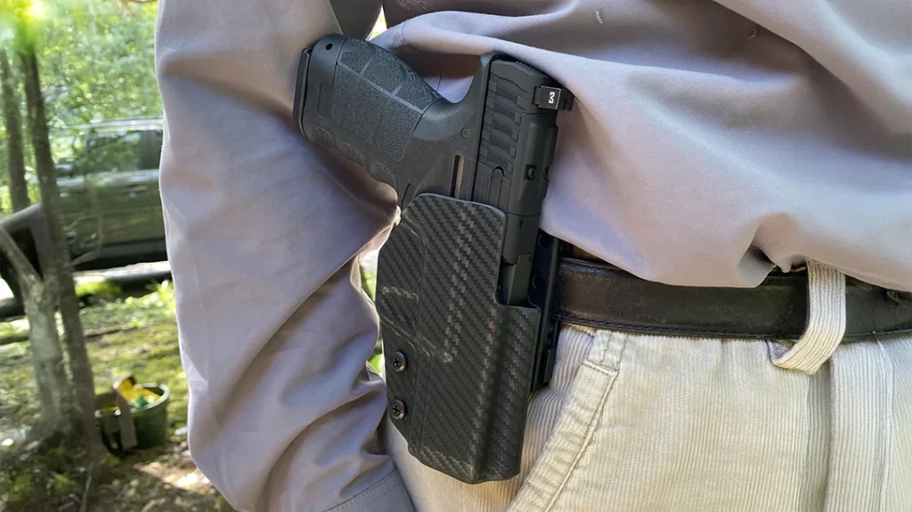 SAR also offers the versatile carbon fiber Black Scorpion Pro IDPA Competition Holster for the SAR9C Gen 3.