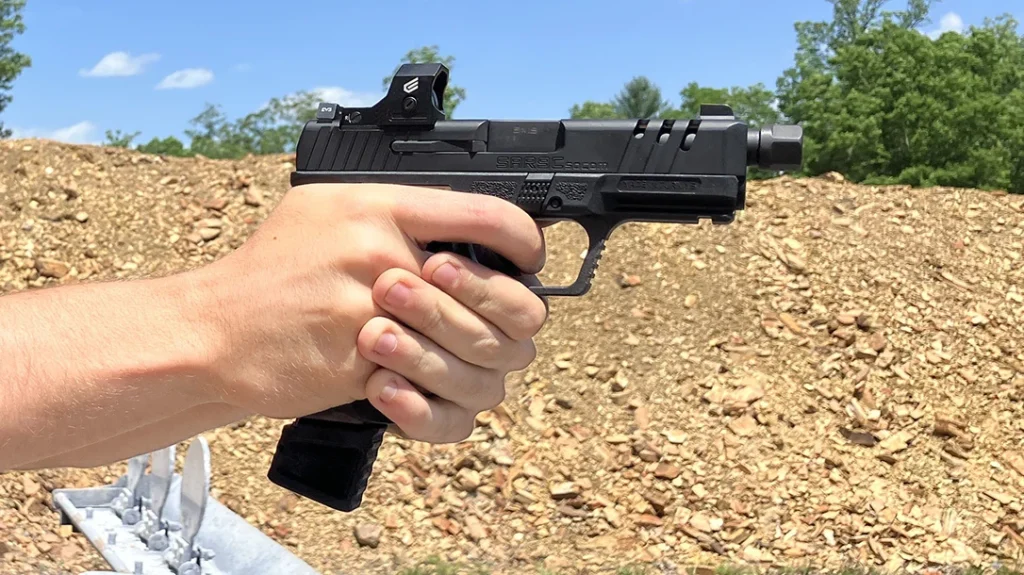 The SAR SAR9 SOCOM Compact offers shooters a refined polymer-framed striker-fired handgun option.