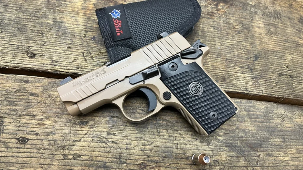The SIG Sauer P238 Emperor Scorpion does not have a grip safety. This is a positive in the author’s opinion.