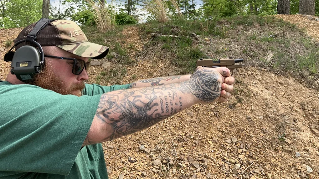 SIG Sauer somehow was able to duplicate the ergonomics and natural pointability of the 1911 in the small P238 Emperor Scorpion package.