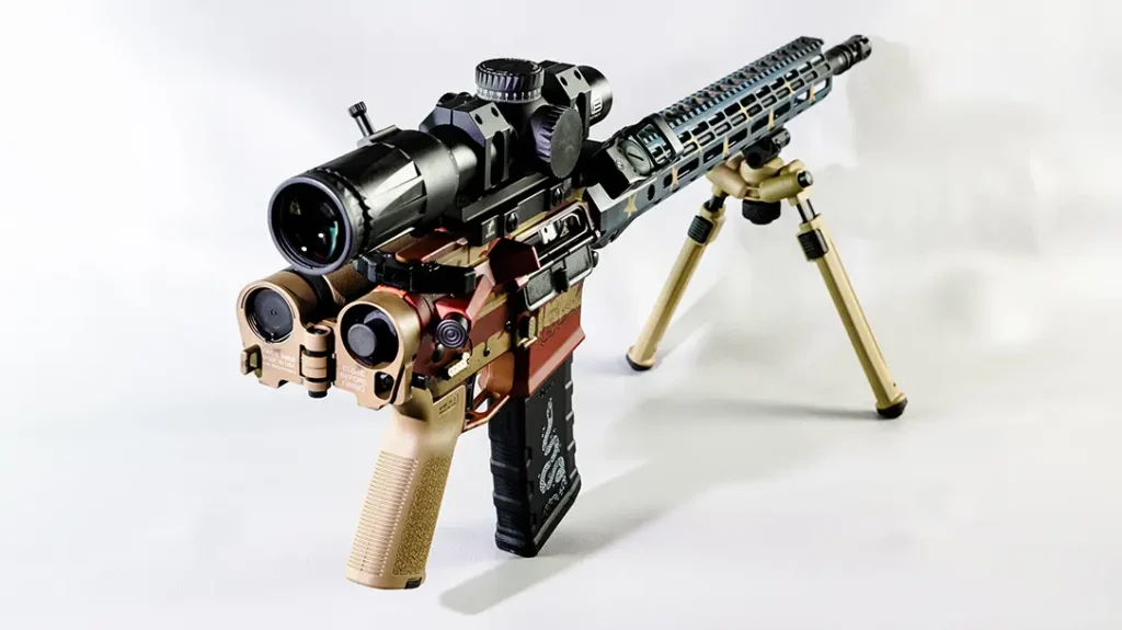 The DMR weighed in at 8 pounds.