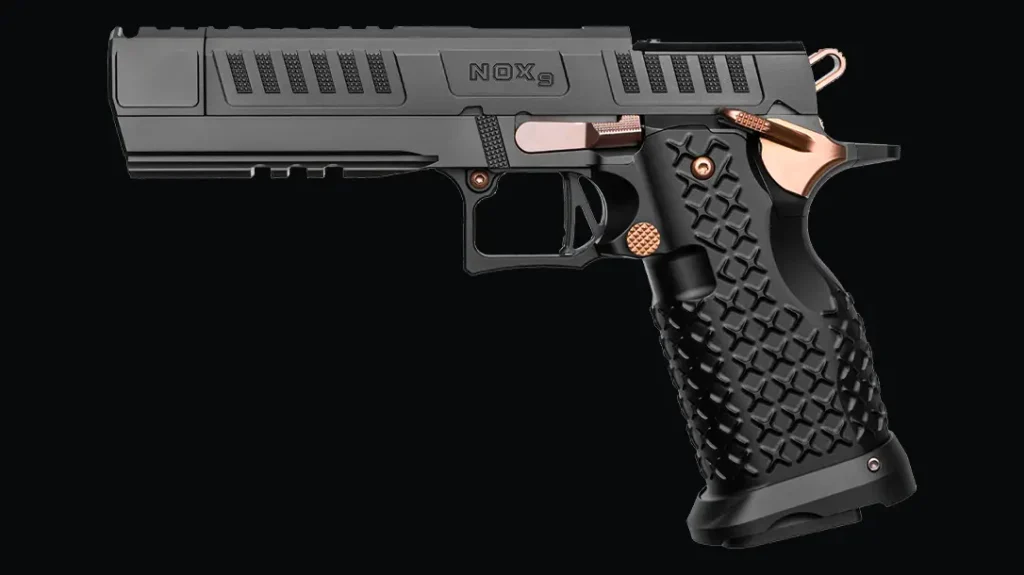 The The Nox 9 has a unique grip module.