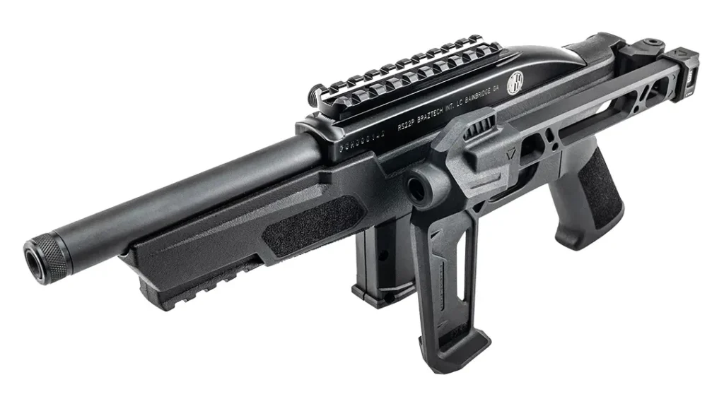 The Rossi RS22 Pistol  comes with a foldable brace.