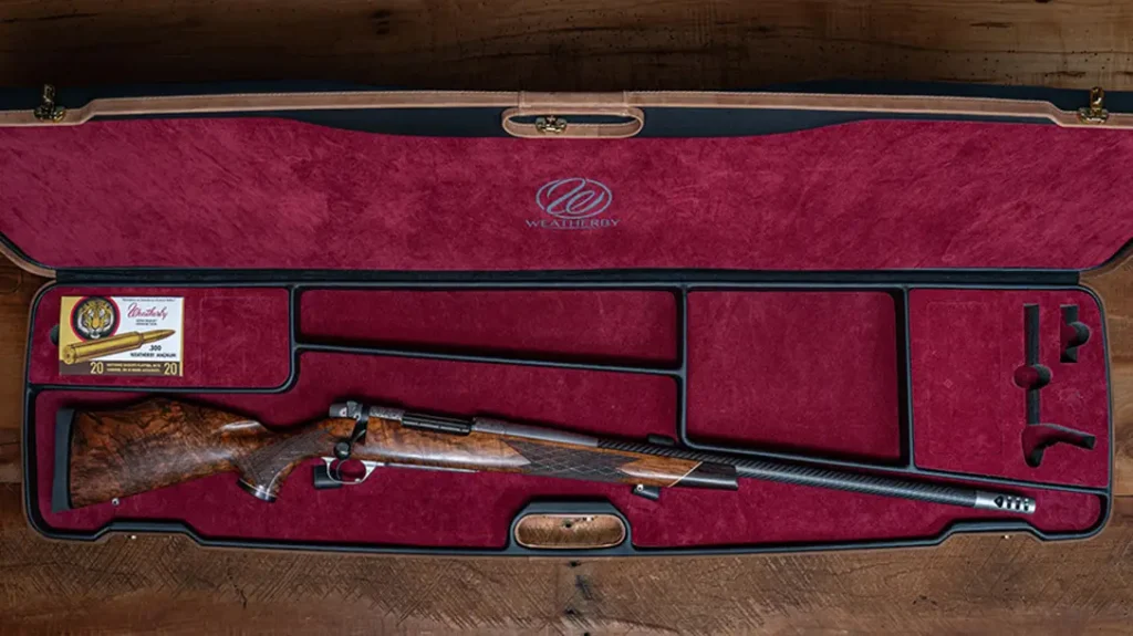 The Weatherby 80th Anniversary has a custom case.